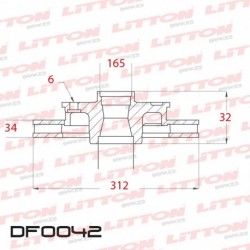 DISCO DE FRENO VENTILADO DELANTERO 312MM -