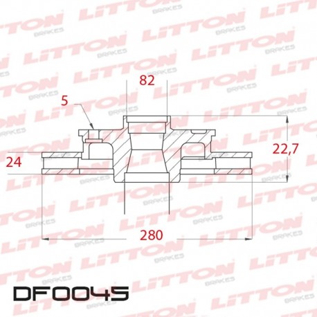 DISCO DE FRENO VENTILADO DELANTERO 280mm - BD5115