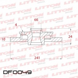 DISCO DE FRENO SOLIDO DELANTERO 241MM -