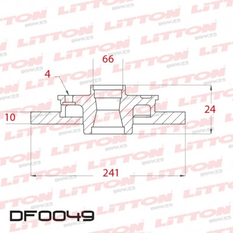 DISCO DE FRENO SOLIDO DELANTERO 241MM -