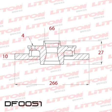 DISCO DE FRENO SOLIDO DELANTERO 266mm - BD4688