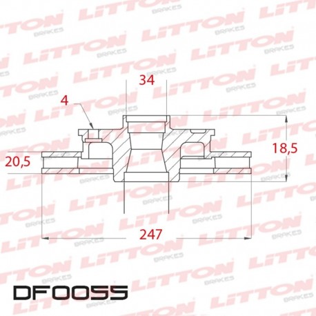 DISCO DE FRENO VENTILADO DELANTERO 247mm - BD4690