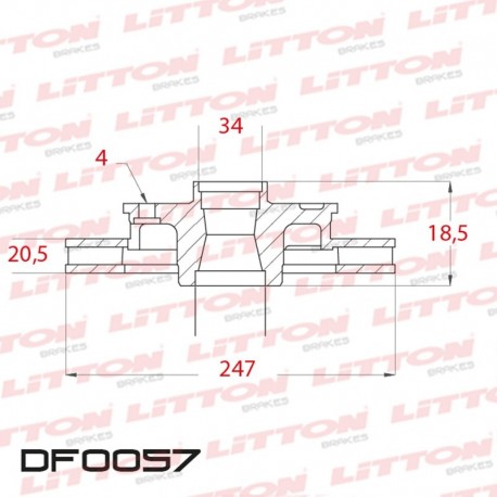 DISCO DE FRENO VENTILADO DELANTERO 247mm - BD4694