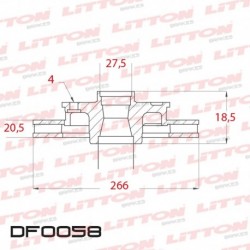 DISCO DE FRENO VENTILADO DELANTERO 266mm - BD4697