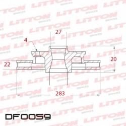 DISCO DE FRENO VENTILADO DELANTERO 283mm - BD7810