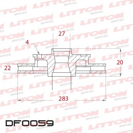 DISCO DE FRENO VENTILADO DELANTERO 283mm - BD7810