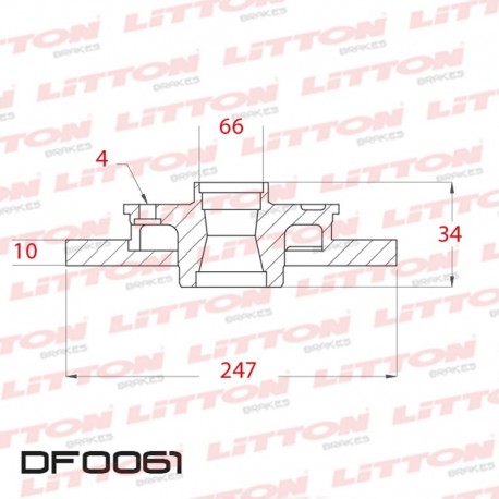 DISCO DE FRENO SOLIDO DELANTERO 247mm - BD4689