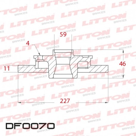 DISCO DE FRENO SOLIDO DELANTERO 227mm - BD9659