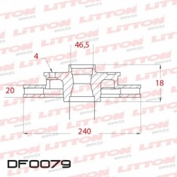 DISCO DE FRENO VENTILADO DELANTERO 240MM - BD0707