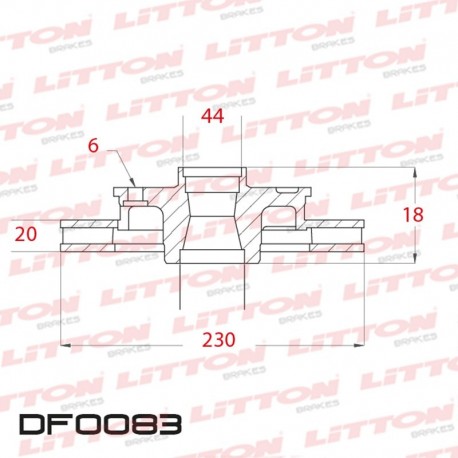 DISCO DE FRENO VENTILADO DELANTERO 230MM - BD2580