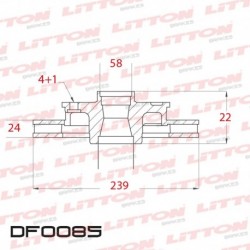 DISCO DE FRENO VENTILADO DELANTERO 239MM - BD9053