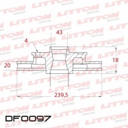 DISCO DE FRENO VENTILADO DELANTERO 239,5MM - BD1064