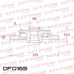 DISCO DE FRENO SOLIDO DELANTERO 255MM -