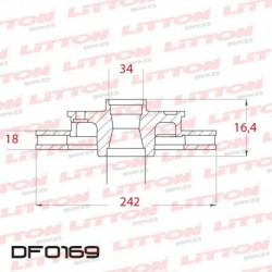 DISCO DE FRENO VENTILADO DELANTERO 242MM -