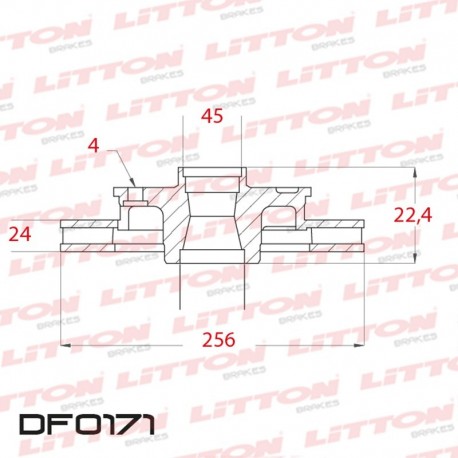 DISCO DE FRENO VENTILADO DELANTERO 256MM - BD8107