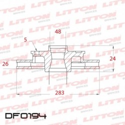 DISCO DE FRENO VENTILADO DELANTERO 283mm - BD4660