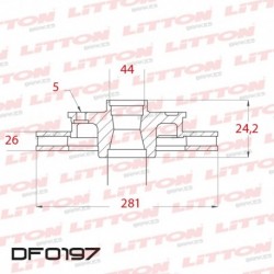 DISCO DE FRENO VENTILADO DELANTERO 281mm - BD4620