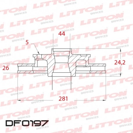 DISCO DE FRENO VENTILADO DELANTERO 281mm - BD4620