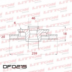 DISCO DE FRENO VENTILADO DELANTERO 259MM - BD5081