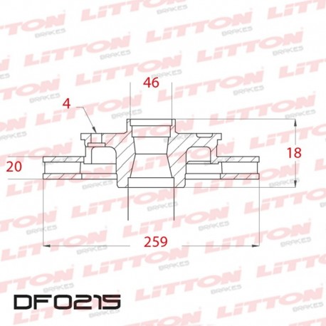 DISCO DE FRENO VENTILADO DELANTERO 259MM - BD5081