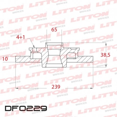 DISCO DE FRENO SOLIDO AUDI 80 1.3 / 1.5 / 1.6 - 93/.. DELANTERO DIAM.239MM CUBO 10MM