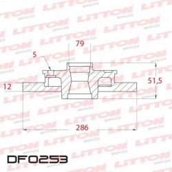 DISCO DE FRENO SOLIDO BMW Z3 1.8I / 1.9I 16V - 96/.. DELANTERO DIAM.286MM CUBO 12MM