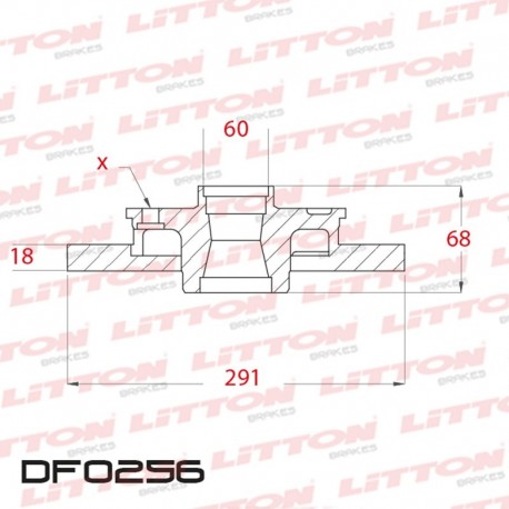 DISCO DE FRENO SOLIDO TRASERO 291MM - BD2082