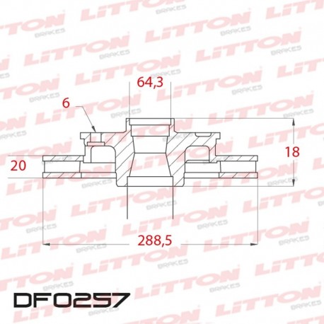 DISCO DE FRENO VENTILADO TOYOTA 4 RUNNER TODOS - 85/91 DELANTERO DIAM.289MM CUBO 20MM