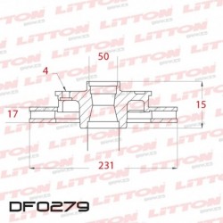 DISCO DE FRENO VENTILADO SUZUKI ALTO 1.0 - 95/.. DELANTERO DIAM.231MM CUBO 17MM