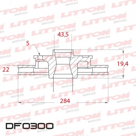 DISCO DE FRENO VENTILADO DELANTERO 284MM - BD3182