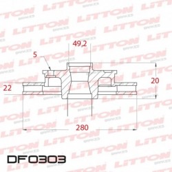 DISCO DE FRENO VENTILADO DELANTERO 280MM - BD8801