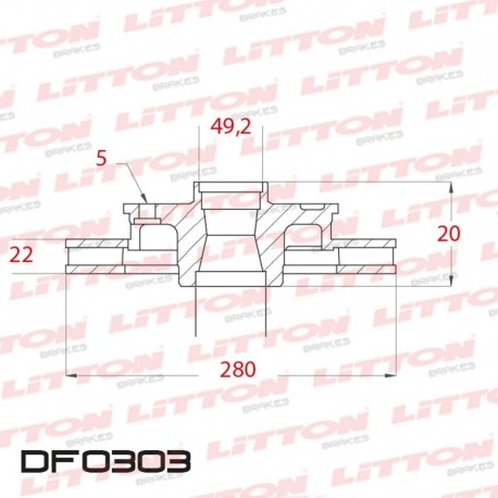 DISCO DE FRENO VENTILADO DELANTERO 280MM - BD8801