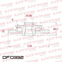 DISCO DE FRENO SOLIDO CHEVROLET MONZA TODOS - 93/97 TRAS.C/MAZADIAM.230MM CUBO 10MM