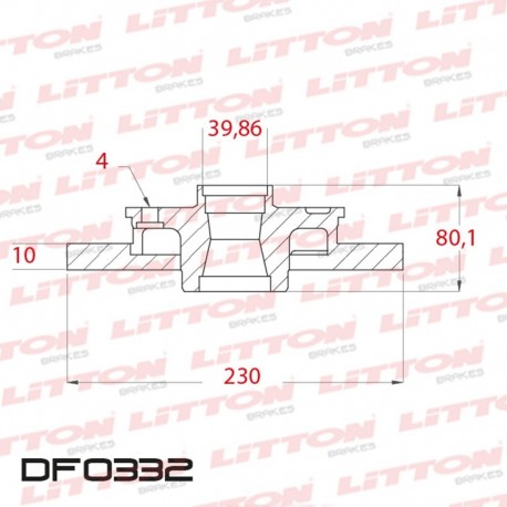 DISCO DE FRENO SOLIDO CHEVROLET MONZA TODOS - 93/97 TRAS.C/MAZADIAM.230MM CUBO 10MM