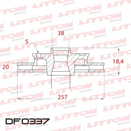 DISCO DE FRENO VENTILADO CHRYSLER NEON TODOS - 94/99 DELANTERO DIAM.256MM CUBO 20MM