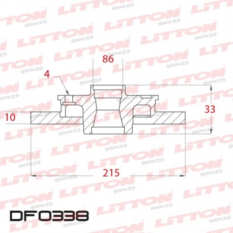 DISCO DE FRENO SOLIDO DAEWOO DAMAS TODOS - 91/.. DELANTERO DIAM.215MM CUBO 10MM