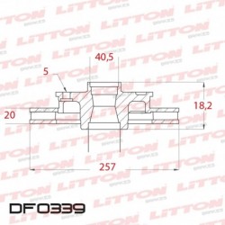 DISCO DE FRENO VENTILADO DELANTERO 257MM - BD4683