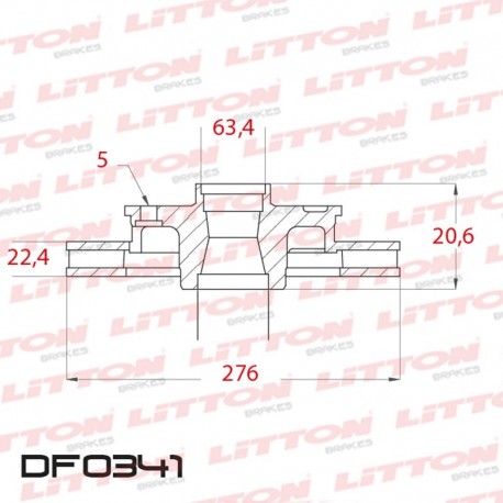 DISCO DE FRENO VENTILADO DELANTERO 276MM - BD4005