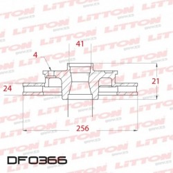 DISCO DE FRENO VENTILADO CHEVROLET ASTRA 1.8 8V / 2.0 8V - 99/.. DELANTERO DIAM.256MM CUBO 24MM