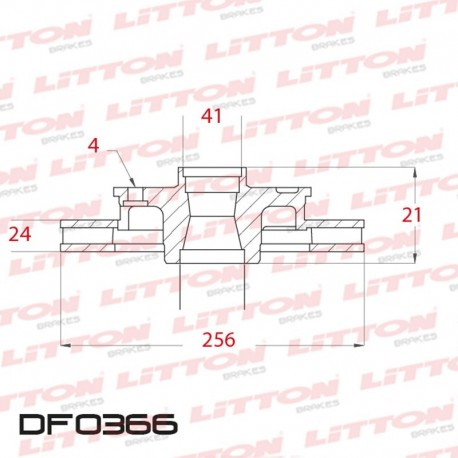 DISCO DE FRENO VENTILADO CHEVROLET ASTRA 1.8 8V / 2.0 8V - 99/.. DELANTERO DIAM.256MM CUBO 24MM