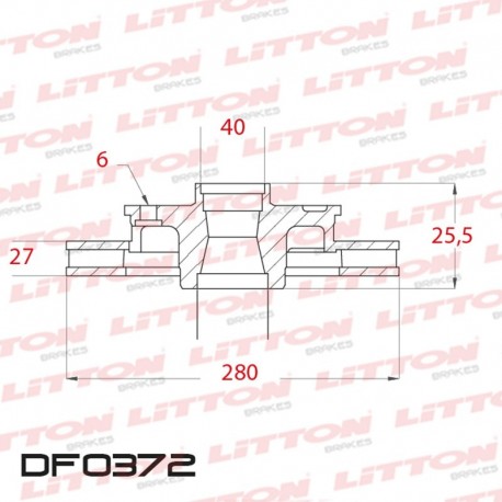 DISCO DE FRENO VENTILADO DELANTERO 280MM - BD6780