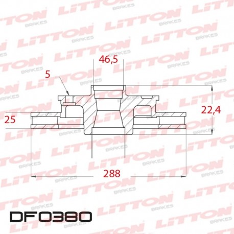 DISCO DE FRENO VENTILADO DELANTERO 288MM - BD0712