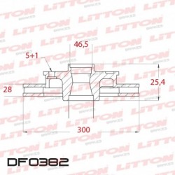 DISCO DE FRENO VENTILADO MB CLASE E W210 - 95/.. DELANTERO DIAM.300MM CUBO 28MM