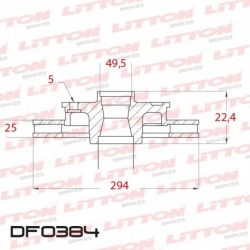 DISCO DE FRENO VENTILADO DELANTERO 294MM - BD2412