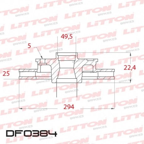 DISCO DE FRENO VENTILADO DELANTERO 294MM - BD2412