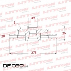 DISCO DE FRENO VENTILADO TOYOTA RAV 4 CAMRY DELANTERO 275MM - BD3304