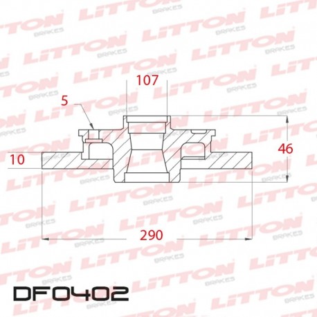 DISCO DE FRENO SOLIDO SUZUKI SAMURAI 1.9 D - 91/99 DELANTERO DIAM.289MM CUBO 10MM