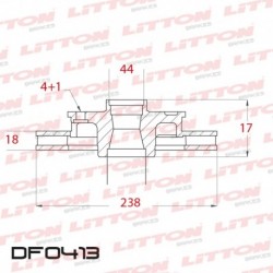 DISCO DE FRENO VENTILADO TOYOTA STARLET DELANTERO 238MM - BD1607