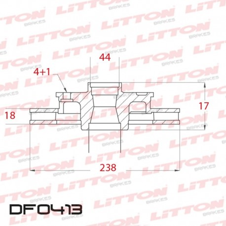 DISCO DE FRENO VENTILADO TOYOTA STARLET DELANTERO 238MM - BD1607