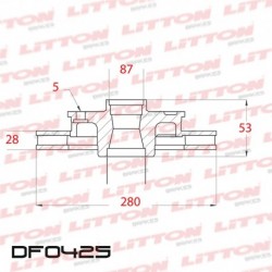 DISCO DE FRENO VENTILADO DELANTERO 280MM - BD0002